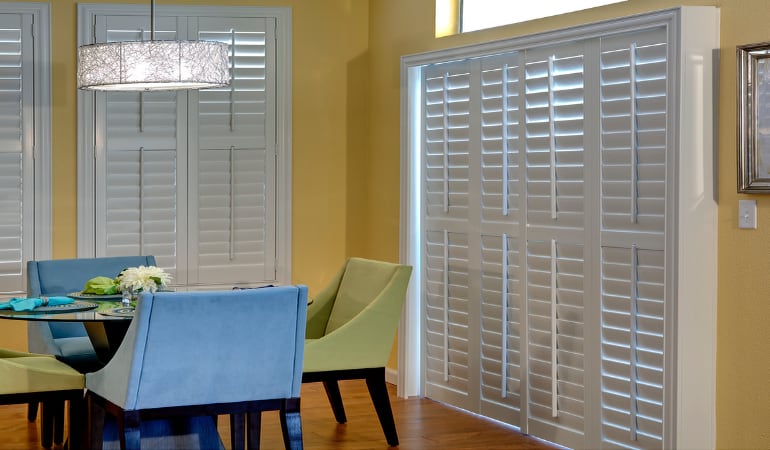 Patio Doors with Plantation Shutters in Boston